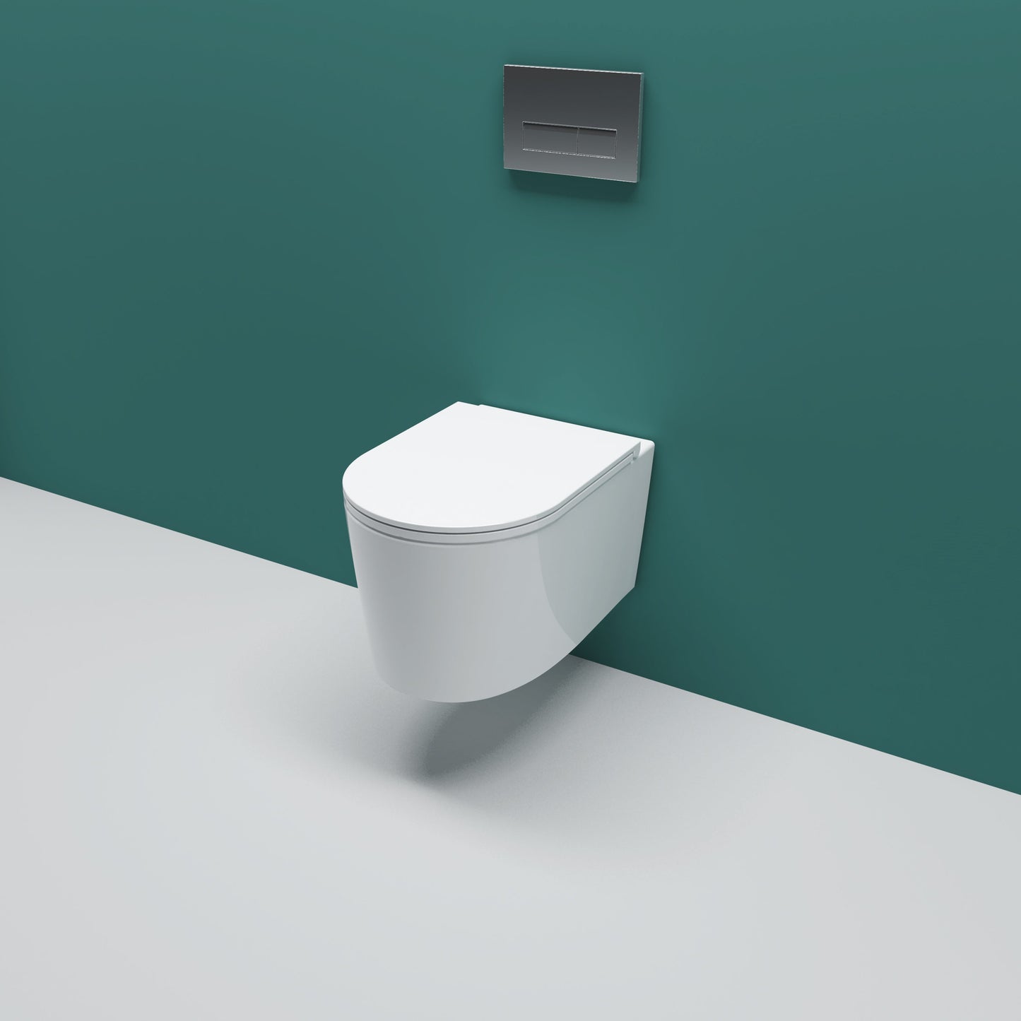 SKY BATHROOM Modern Rimless Wall Hung Toilet WC Pan With UF Soft Close Seat