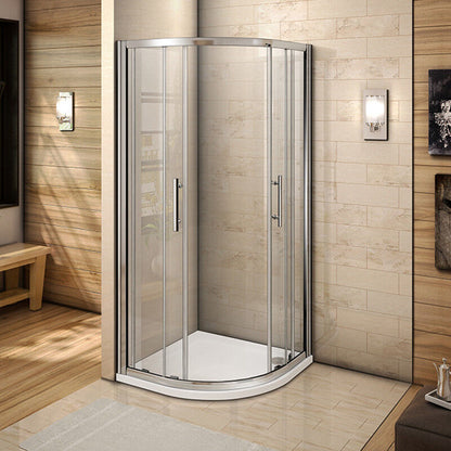 Quadrant Shower Door s 760x760/800x800/900x900mm Corner Cubicle Glass Stone Tray