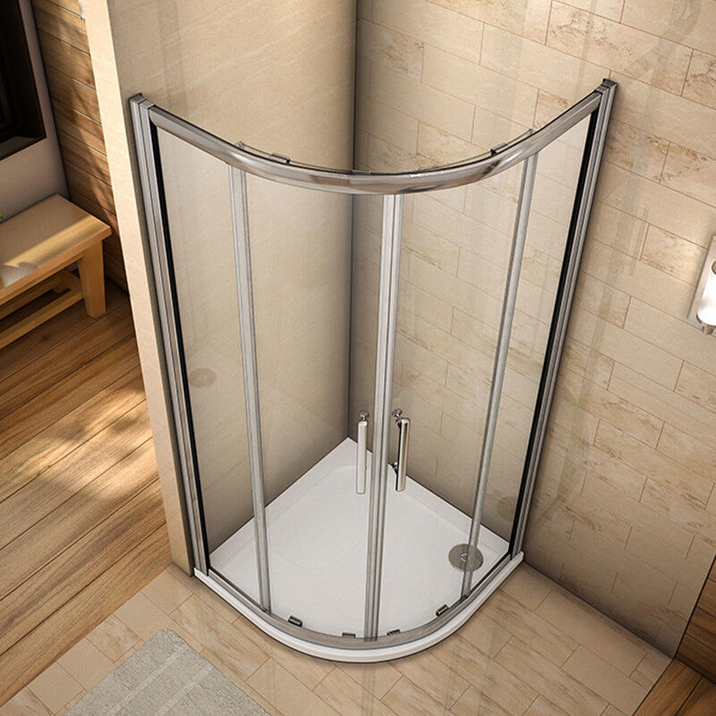 Quadrant Shower Door s 760x760/800x800/900x900mm Corner Cubicle Glass Stone Tray