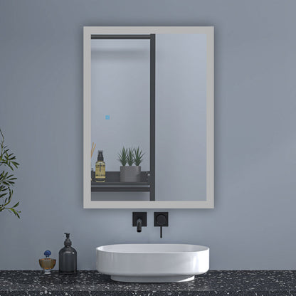 SKY Backlit Bathroom Mirrors with Shaver Socket 3 Light Modes Dimmable ,Illuminated Wall Mounted LED Bathroom Vanity Mirror, Wall Switch/Touch Switch Smart LED Mirrors, Demister Fogless
