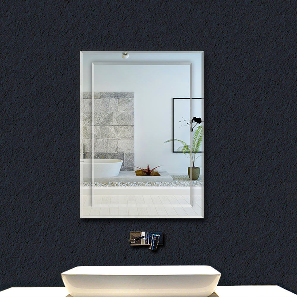 500x700mm Frameless Batroom Wall Mirrors, Wall Mounted Bathroom Mirror Vertical or Horizontal