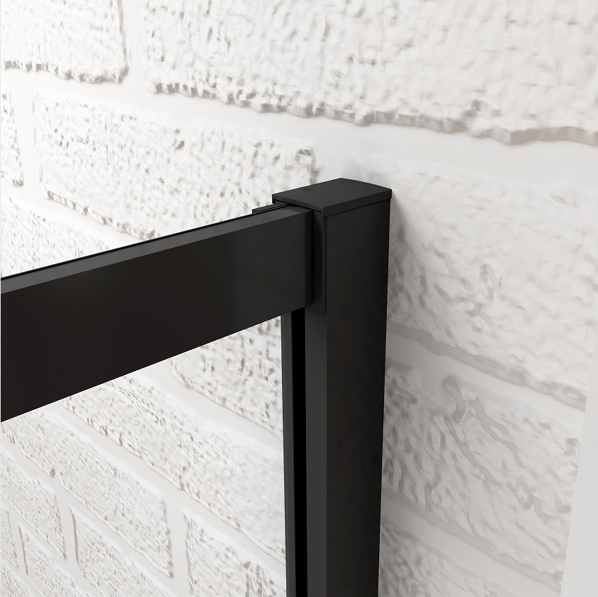 SKY Bathroom Corner Entry Shower Black Enclosure Sliding Door 70-100cm