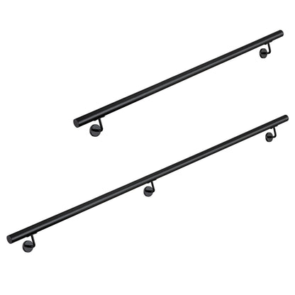 SKY Indoor Outdoor 304 Stainless Steel Wall Mount Handrail, Black Stair Railing