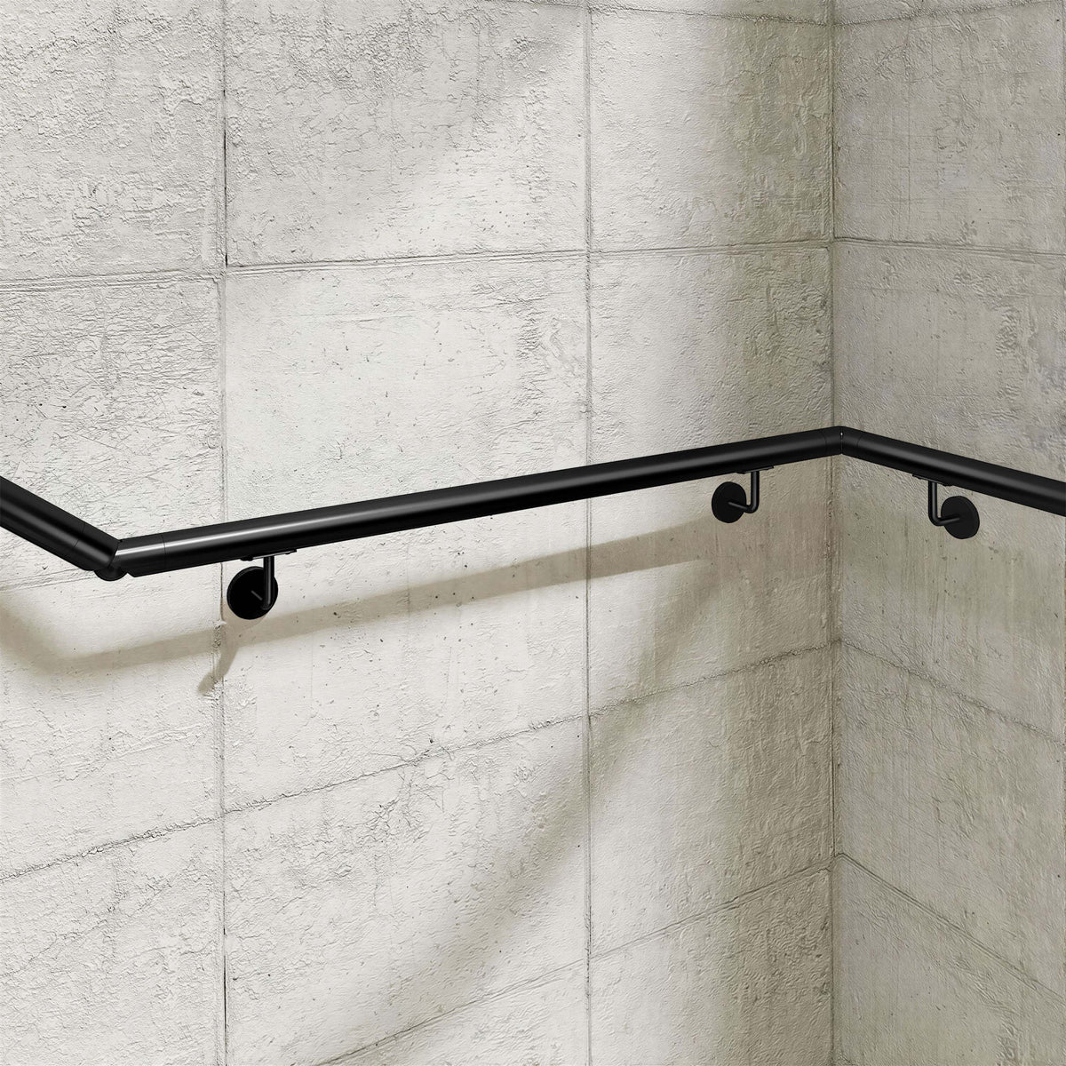 SKY Indoor Outdoor 304 Stainless Steel Wall Mount Handrail, Black Stair Railing