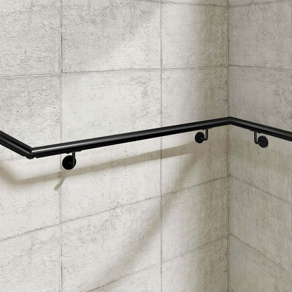 SKY Indoor Outdoor 304 Stainless Steel Wall Mount Handrail, Black Stair Railing
