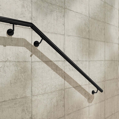 SKY Indoor Outdoor 304 Stainless Steel Wall Mount Handrail, Black Stair Railing
