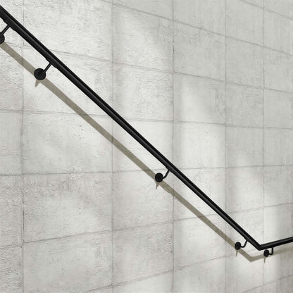 SKY Indoor Outdoor 304 Stainless Steel Wall Mount Handrail, Black Stair Railing