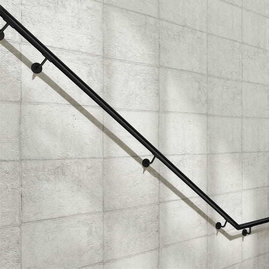 SKY Indoor Outdoor 304 Stainless Steel Wall Mount Handrail, Black Stair Railing