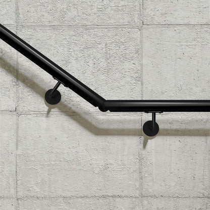 SKY Indoor Outdoor 304 Stainless Steel Wall Mount Handrail, Black Stair Railing