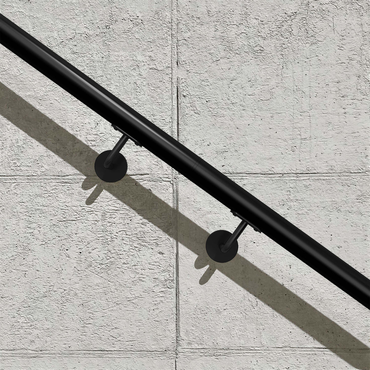 SKY Indoor Outdoor 304 Stainless Steel Wall Mount Handrail, Black Stair Railing
