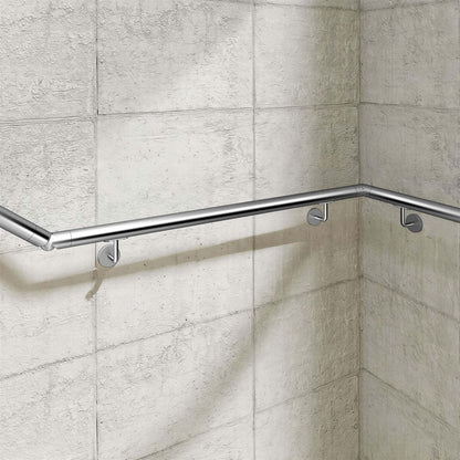 SKY 304 Stainless Steel Wall Mount Handrail, Brushed Silver Stair Railing