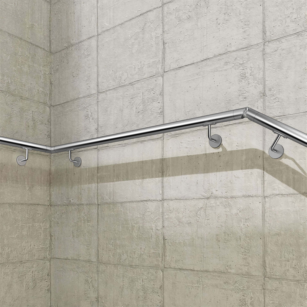 SKY 304 Stainless Steel Wall Mount Handrail, Brushed Silver Stair Railing