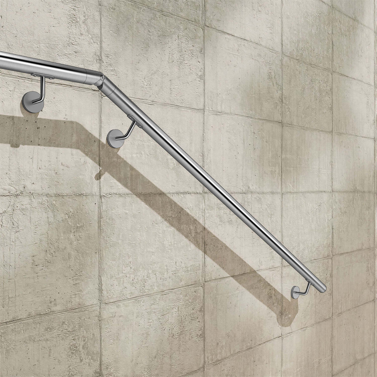 SKY 304 Stainless Steel Wall Mount Handrail, Brushed Silver Stair Railing