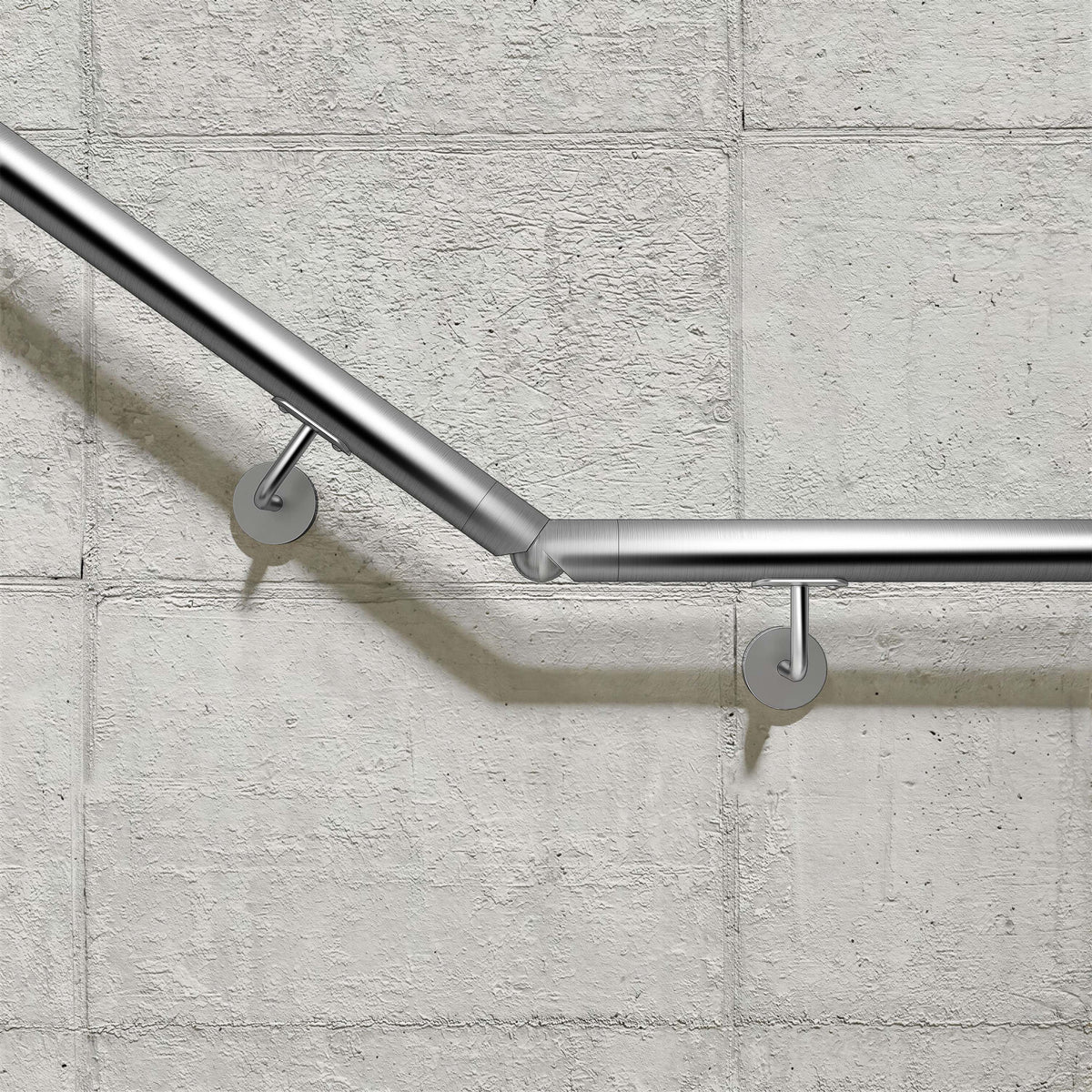 SKY 304 Stainless Steel Wall Mount Handrail, Brushed Silver Stair Railing
