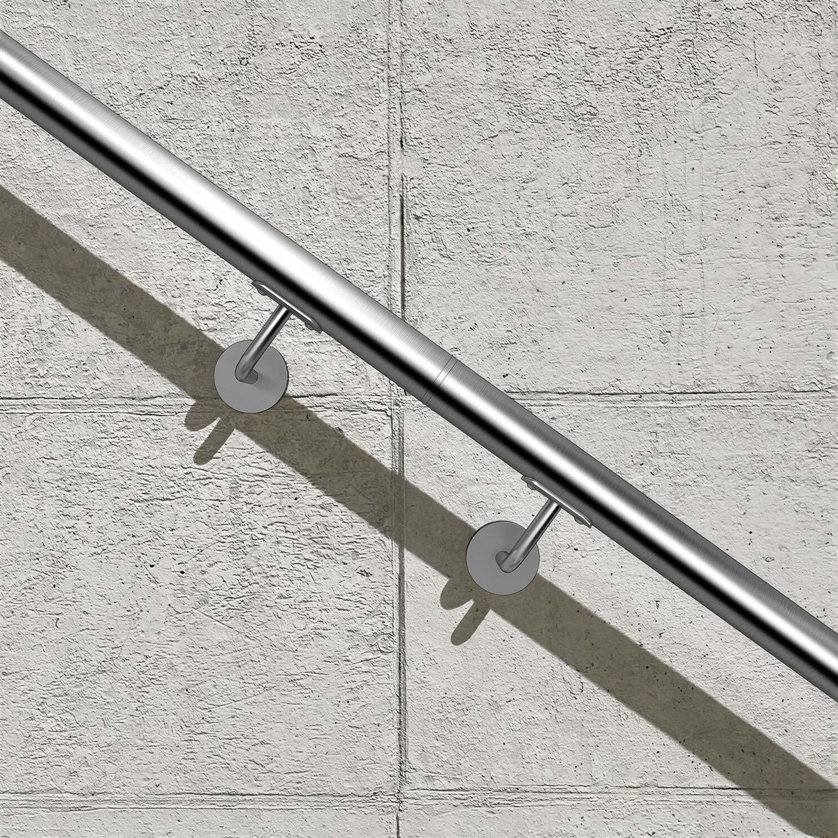 SKY 304 Stainless Steel Wall Mount Handrail, Brushed Silver Stair Railing