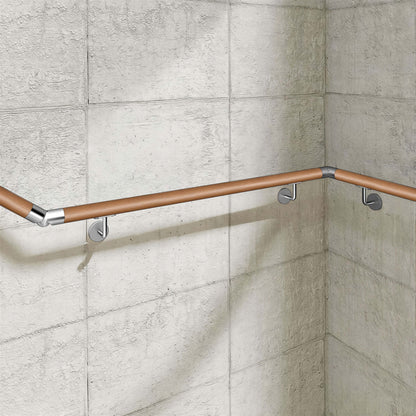 SKY 304 Stainless Steel Wall Mount Handrail, Wood Grain Finish