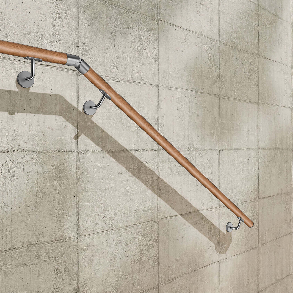 SKY 304 Stainless Steel Wall Mount Handrail, Wood Grain Finish