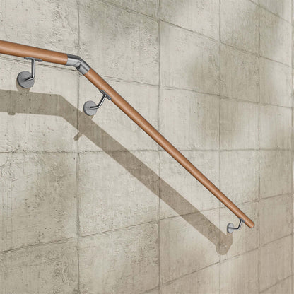 SKY 304 Stainless Steel Wall Mount Handrail, Wood Grain Finish