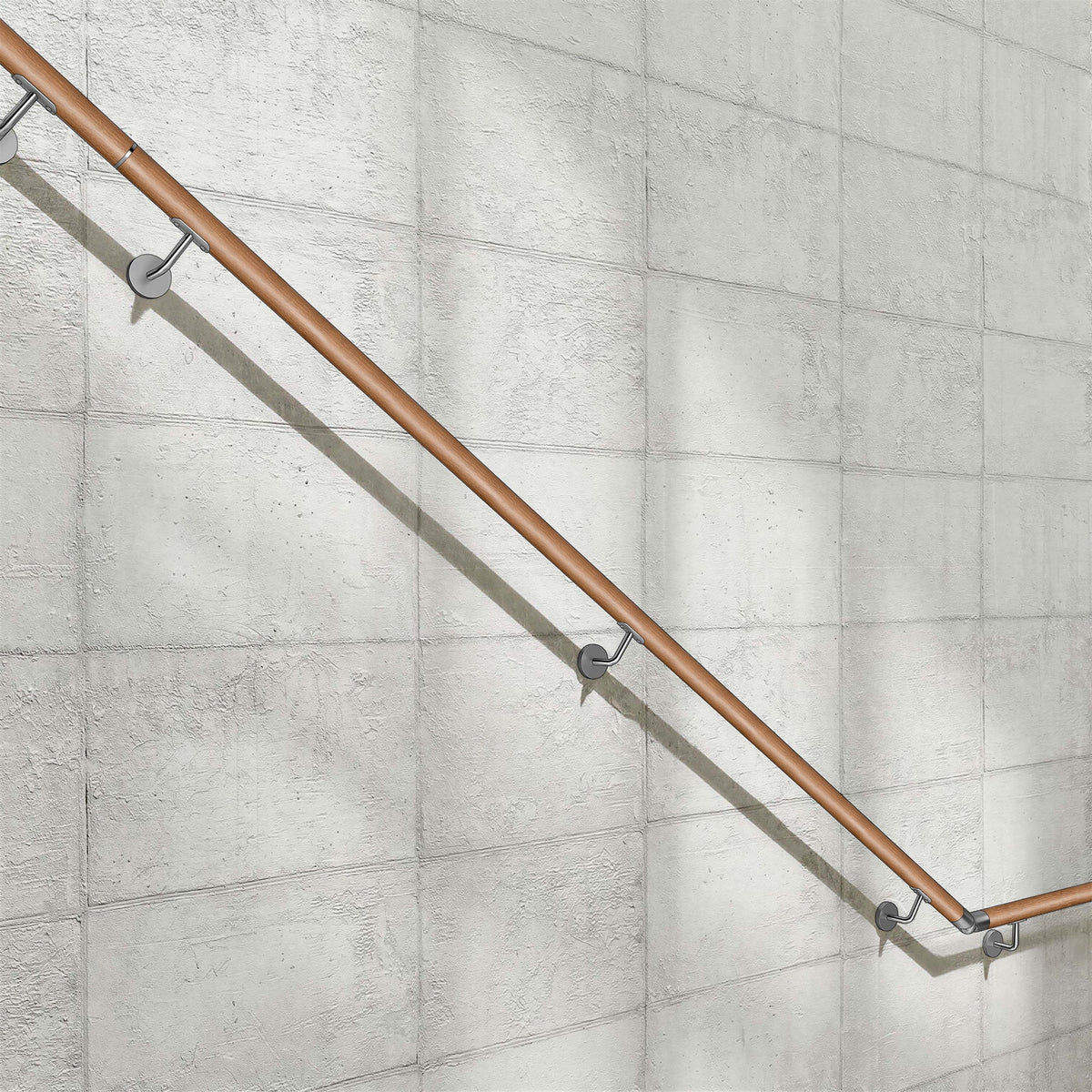 SKY 304 Stainless Steel Wall Mount Handrail, Wood Grain Finish