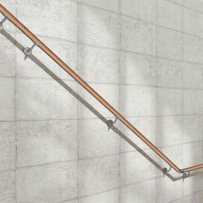 SKY 304 Stainless Steel Wall Mount Handrail, Wood Grain Finish