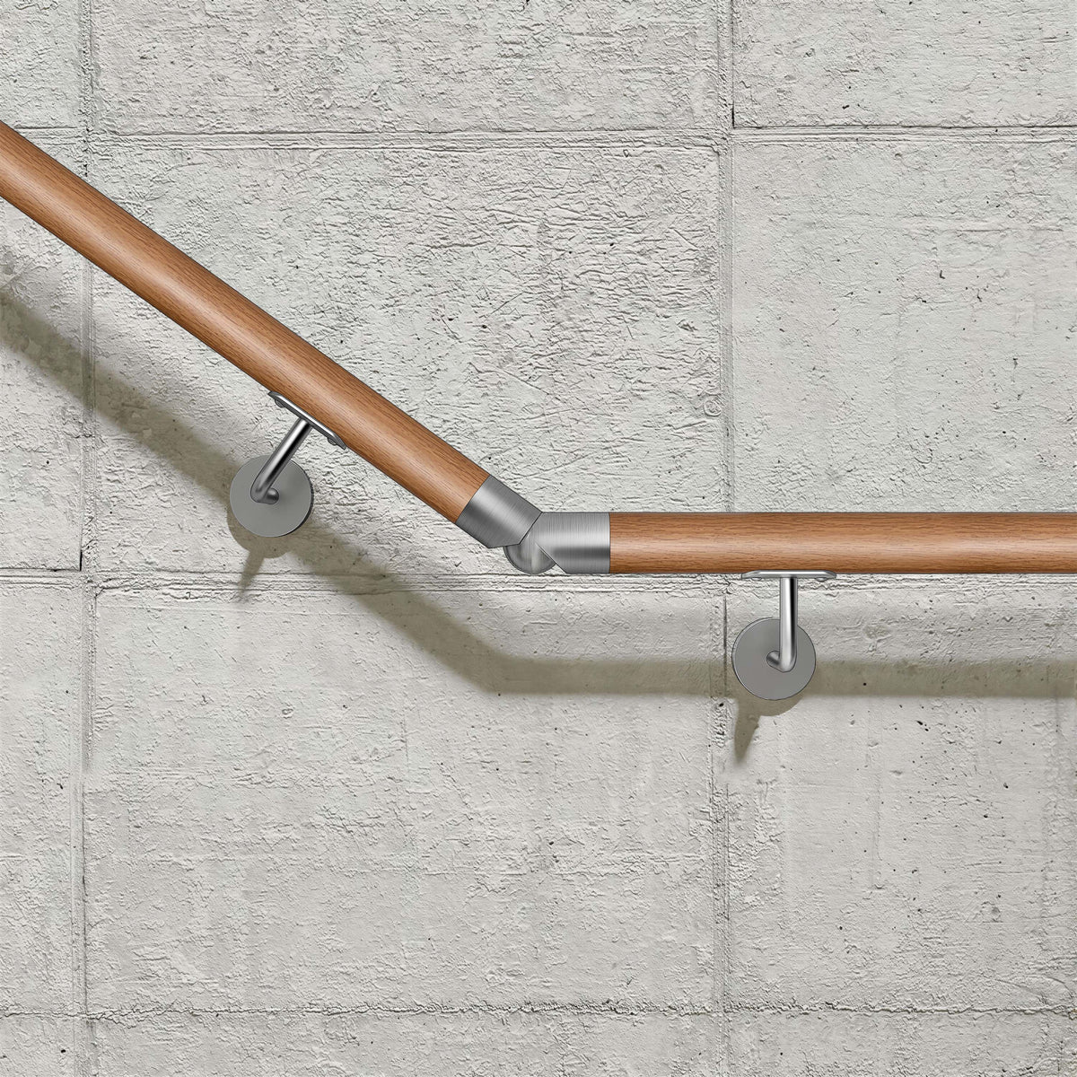 SKY 304 Stainless Steel Wall Mount Handrail, Wood Grain Finish