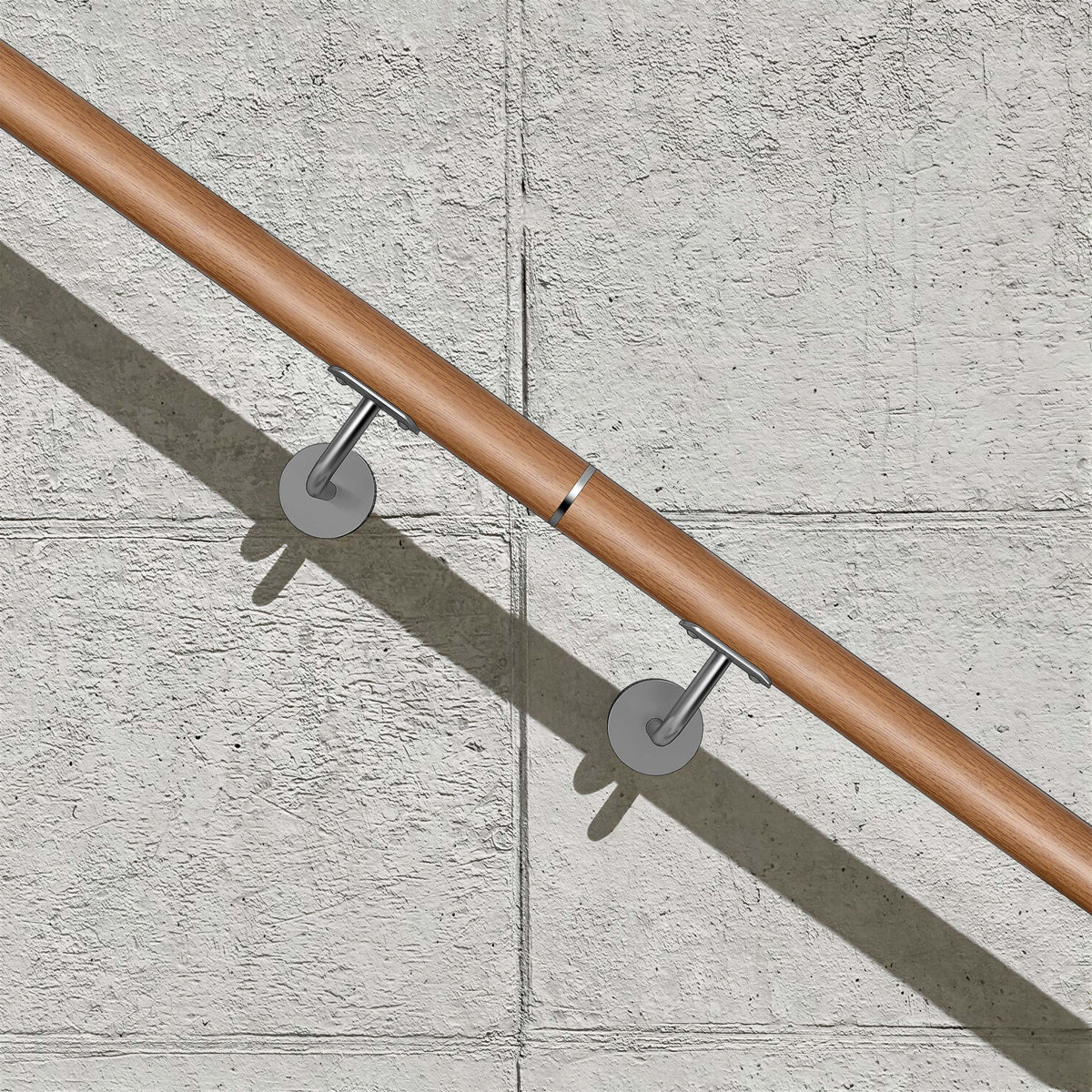 SKY 304 Stainless Steel Wall Mount Handrail, Wood Grain Finish