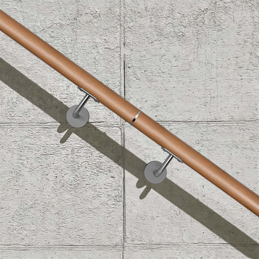 SKY 304 Stainless Steel Wall Mount Handrail, Wood Grain Finish