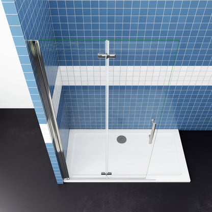 SKY Bathroom Pivot Bi fold Glass Walk in Shower Door