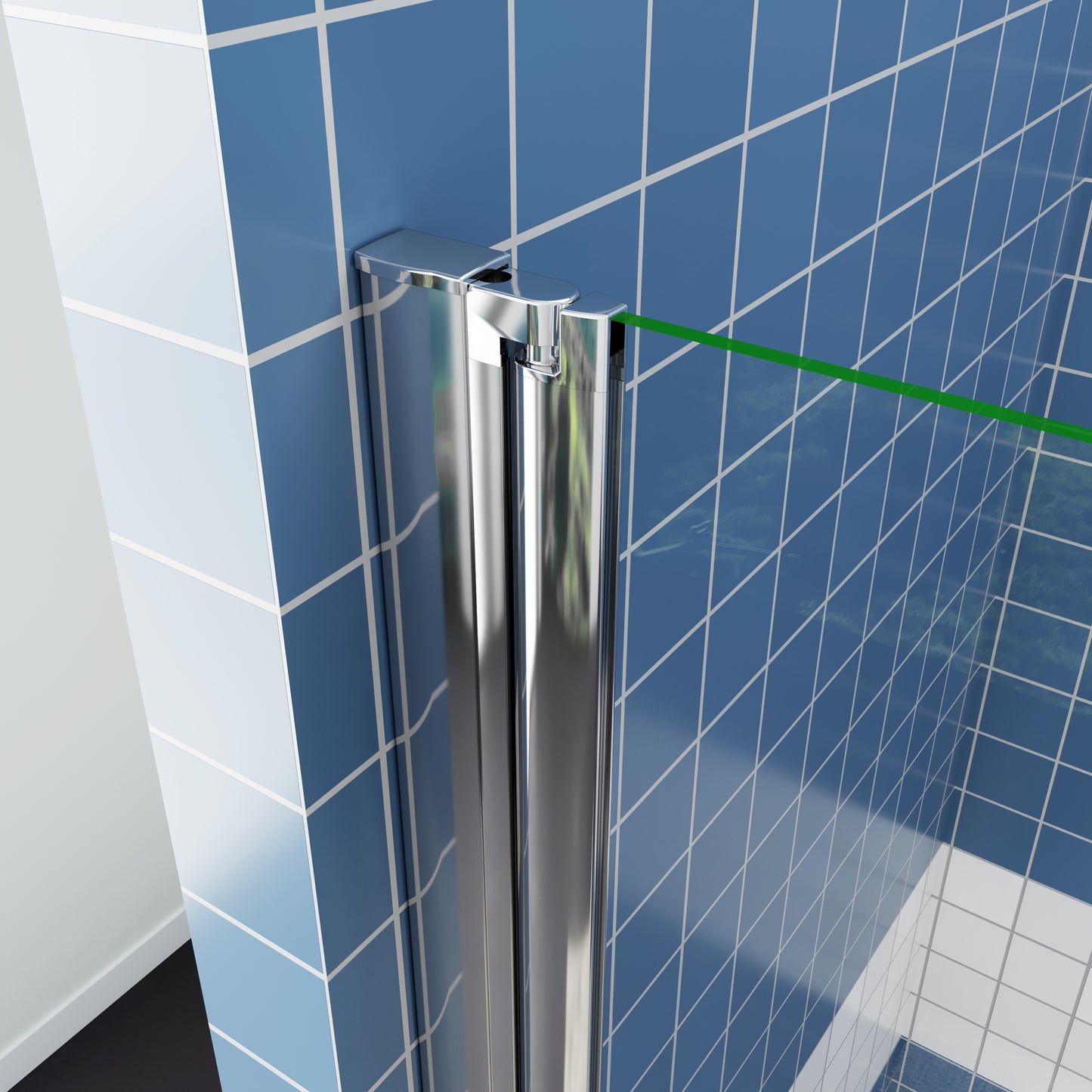 SKY Bathroom Pivot Bi fold Glass Walk in Shower Door