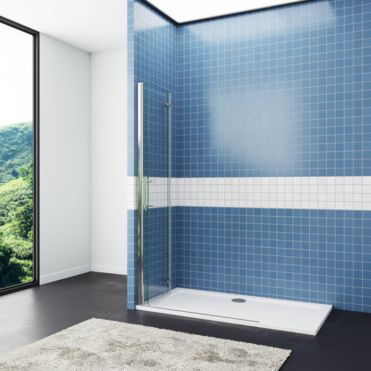 SKY Bathroom Pivot Bi fold Glass Walk in Shower Door