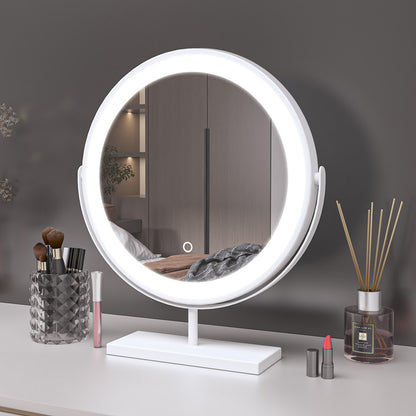 Hollywood Vanity Makeup Mirror 3 LED Light Modes, Dimmable, Touch Control, 360¡ã Rotation, Round Tabletop Mirror