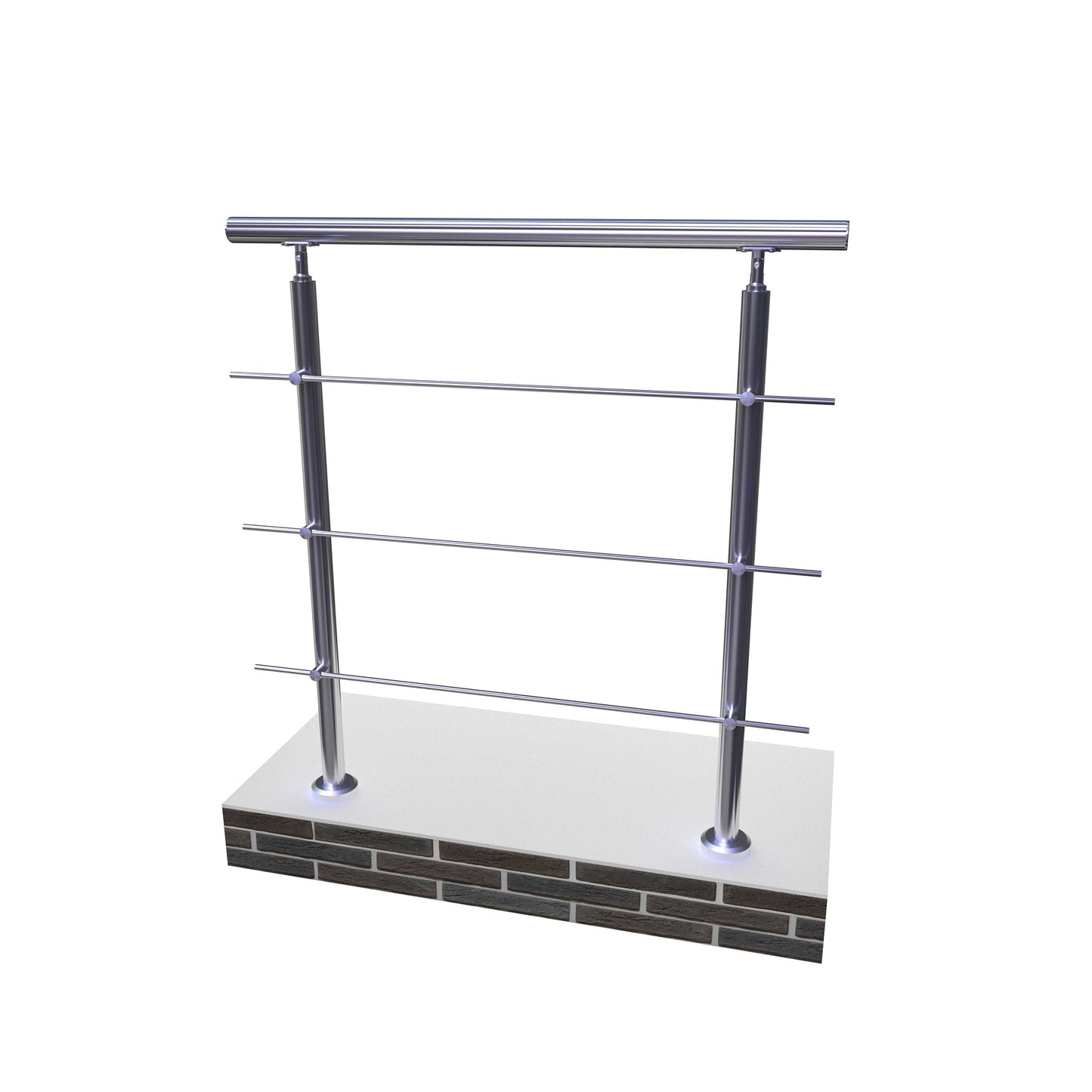 SKY handrail 304 Stainless steel with 3 crossbars Balustrade stair/step 106cm