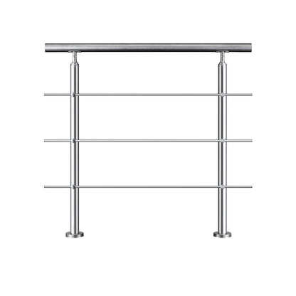 SKY handrail 304 Stainless steel with 3 crossbars Balustrade stair/step 106cm