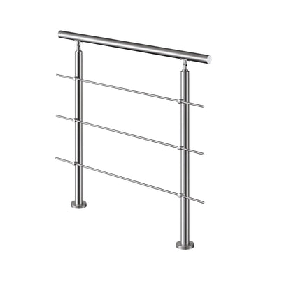 SKY handrail 304 Stainless steel with 3 crossbars Balustrade stair/step 106cm