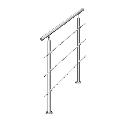 SKY handrail 304 Stainless steel with 3 crossbars Balustrade stair/step 106cm