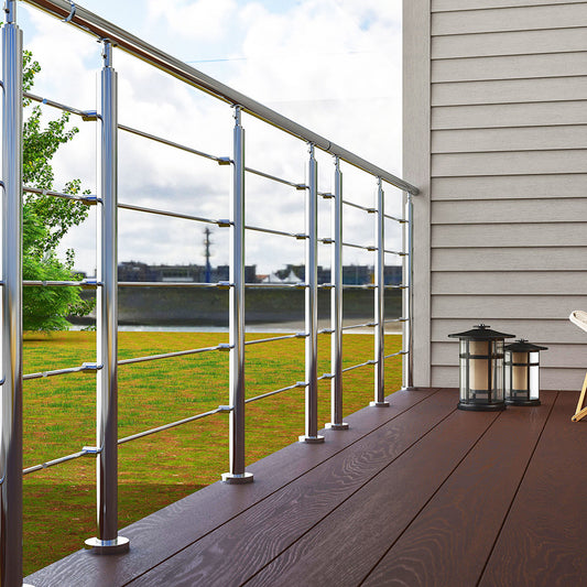 SKY steps 5 Cross bars Stairs Grab Rail Stainless Steel Balustrade Handrail
