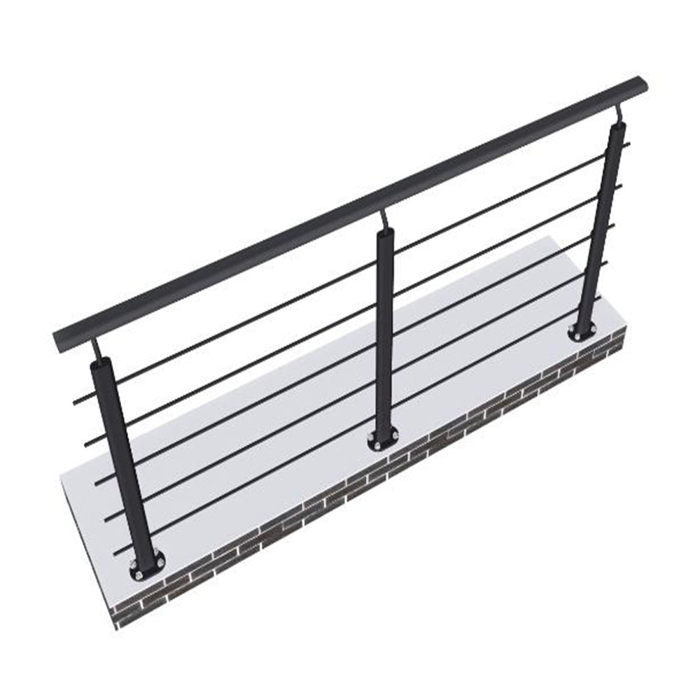 Aluminum Angle Mobility Handrail Black Adjustable for Steps/stairs/slopes 200x100cm