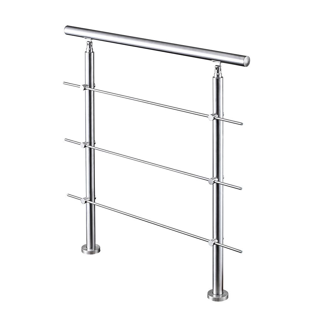 SKY Stainless Steel handrail with 3 crossbars Balustrade Stairs Outdoor Indoor