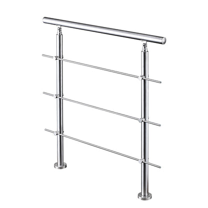 SKY Stainless Steel handrail with 3 crossbars Balustrade Stairs Outdoor Indoor