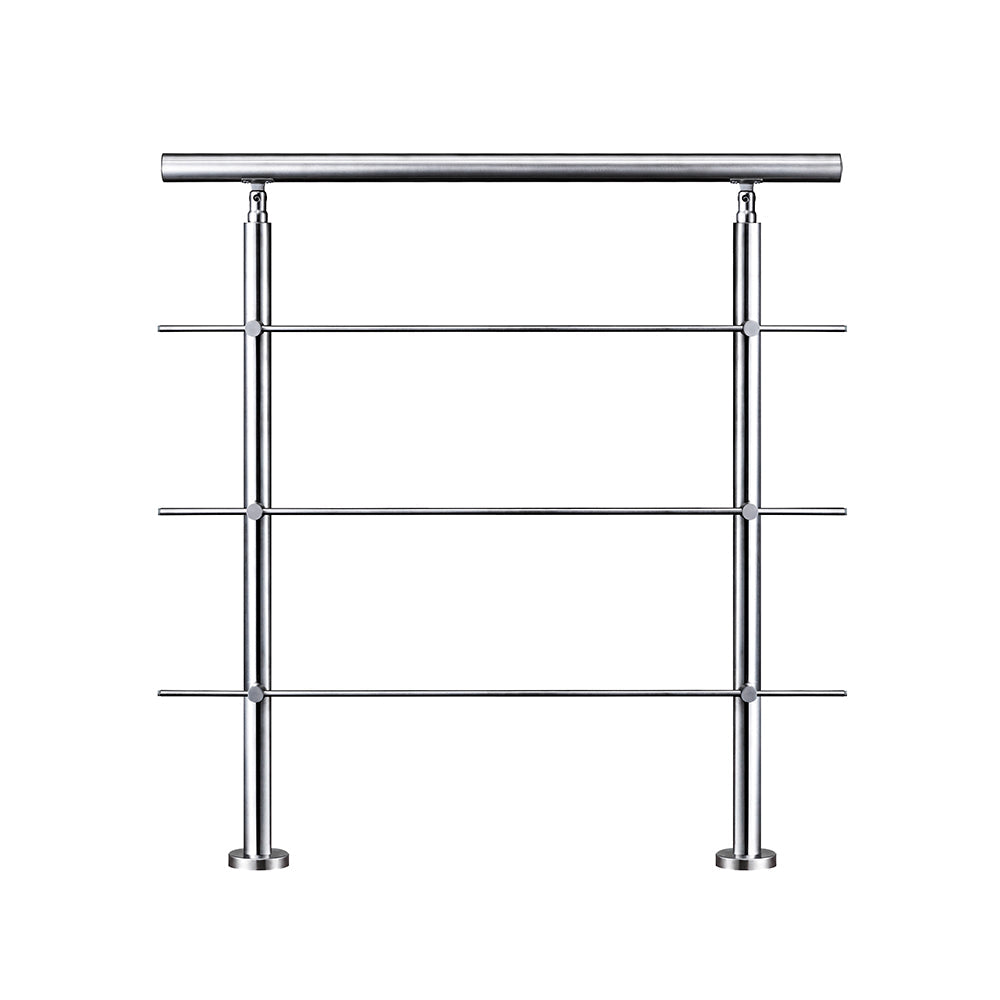 SKY Stainless Steel handrail with 3 crossbars Balustrade Stairs Outdoor Indoor