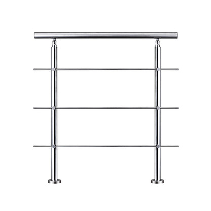 SKY Stainless Steel handrail with 3 crossbars Balustrade Stairs Outdoor Indoor