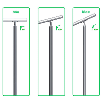 SKY Stainless Steel handrail with 3 crossbars Balustrade Stairs Outdoor Indoor