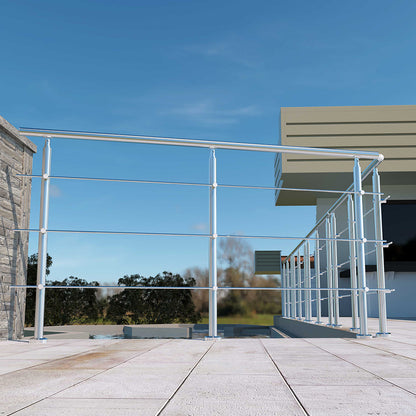 SKY Stainless Steel handrail with 3 crossbars Balustrade Stairs Outdoor Indoor