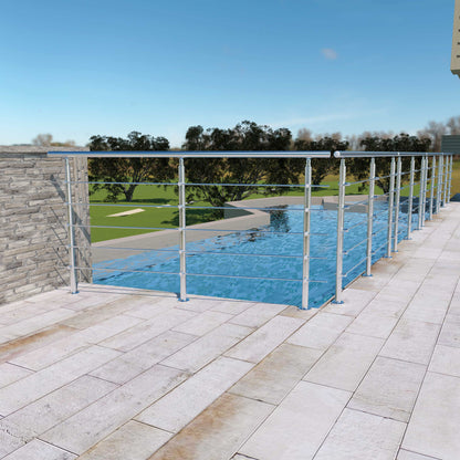 SKY 5 crossbars Balustrade Stairs Stainless Steel handrail