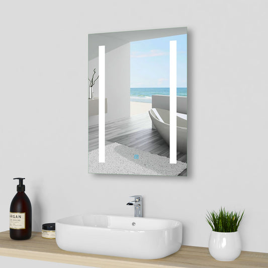 SKY Rectangle Bathroom LED Mirror with Demister Pad Wall Mounted