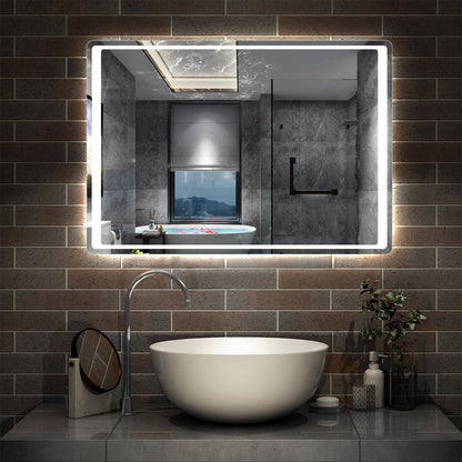 SKY Bathroom LED Frameless Mirror with Motion Sensor Anti Fog