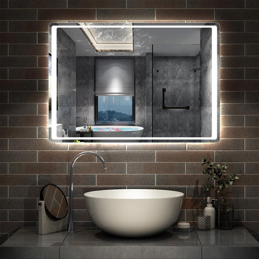 SKY Bathroom LED Frameless Mirror with Motion Sensor Anti Fog
