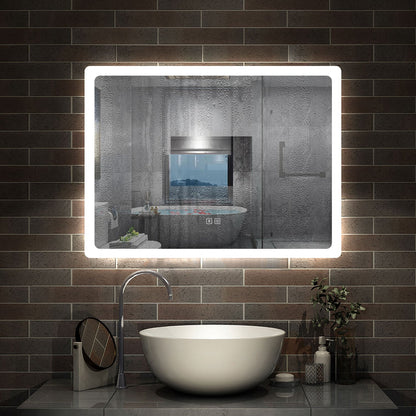 SKY LED Bathroom Mirror with Demister Pad and Bluetooth Speaker 3 Colors Dimming Function