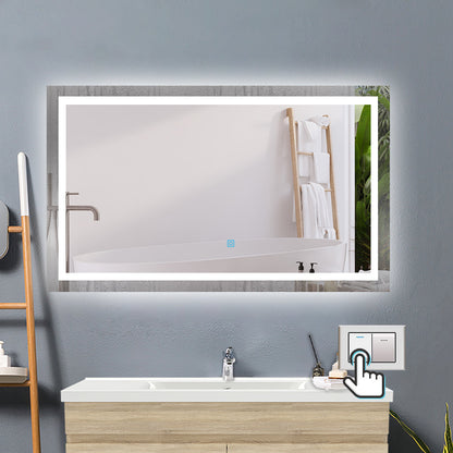 SKY bathroom 3 Colour LED Mirror, Anti-fog, Touch wall switch, Infinitely Dimmable, Power Failure Memory