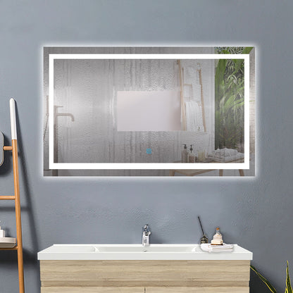 SKY bathroom 3 Colour LED Mirror, Anti-fog, Touch wall switch, Infinitely Dimmable, Power Failure Memory